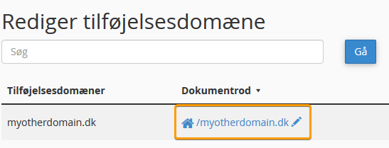Dokumentrod Dokumentroden findes under 'Dokumentrod' kolonnen