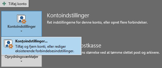 Kontoindstillinger Kontoindstillinger